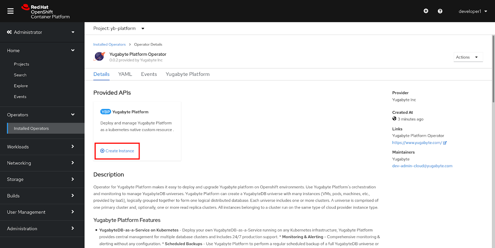 YugabyteDB Anywhere Install Operator