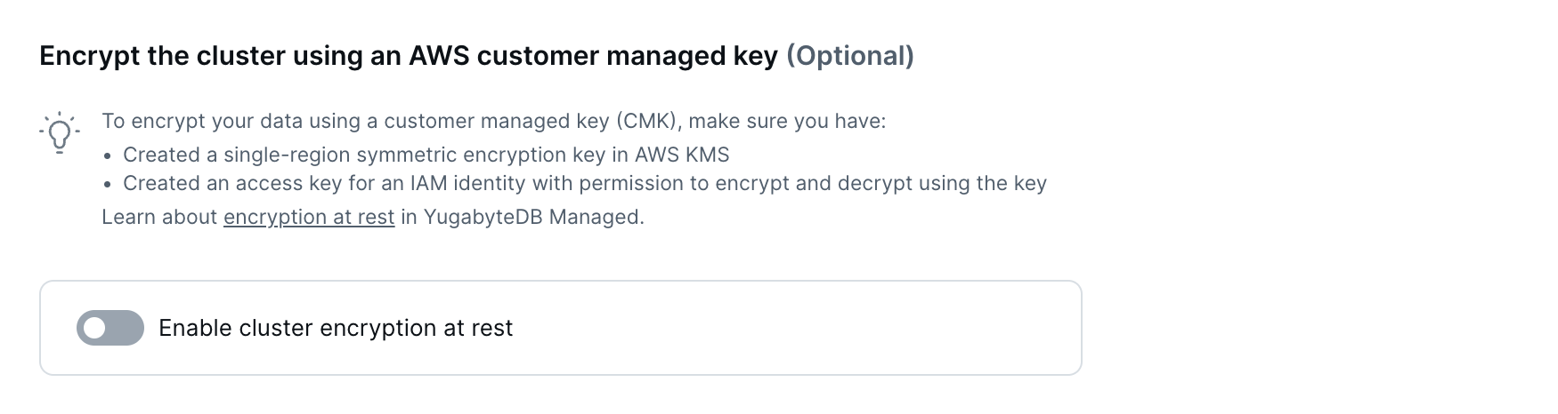 Add Cluster Wizard - Security Settings