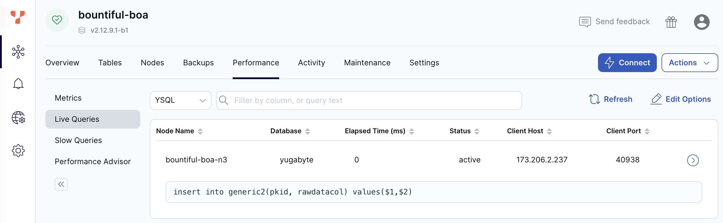 Cluster Live Queries