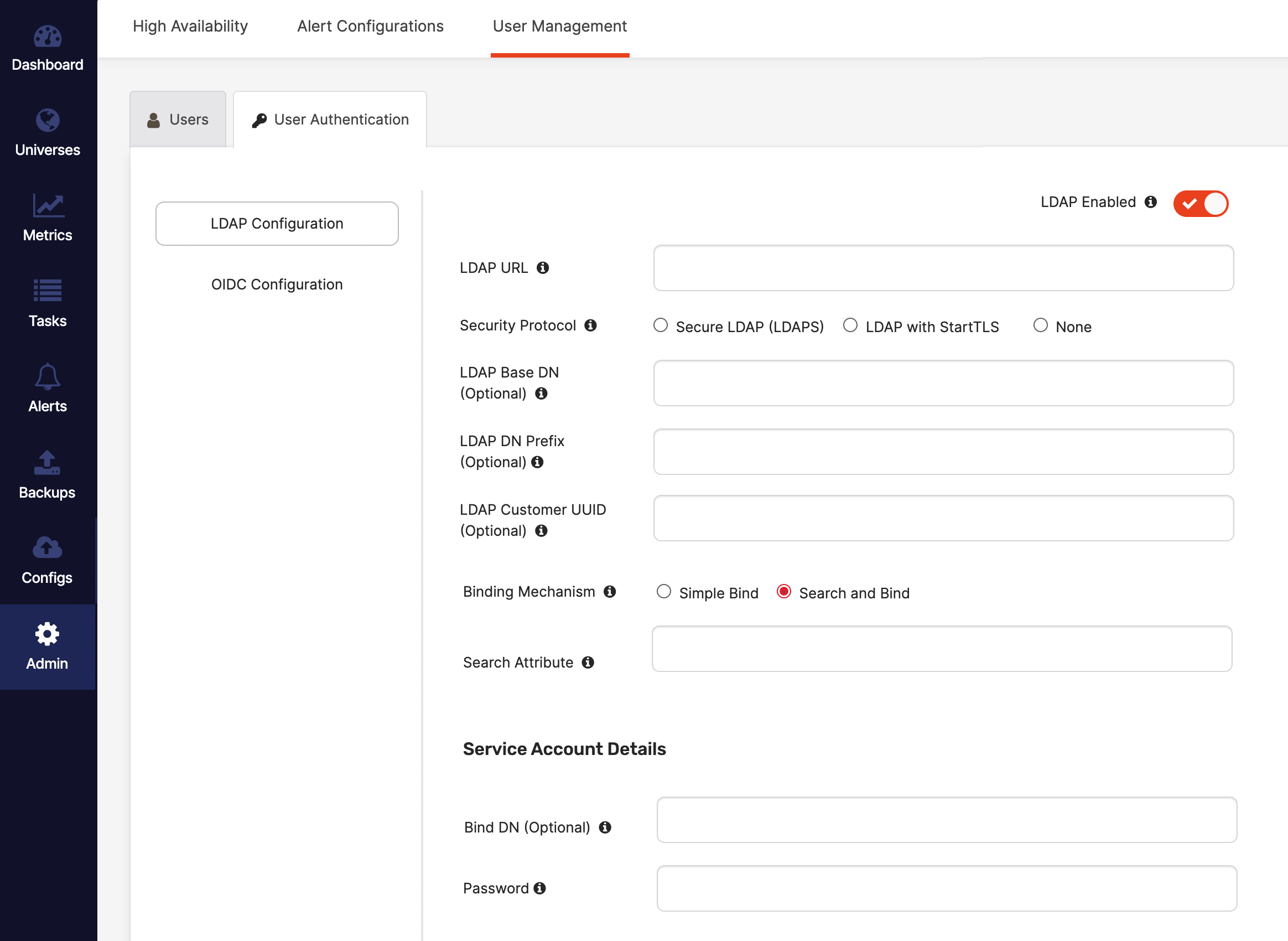 LDAP authentication